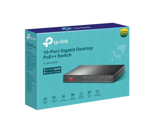 Kytkin TP-LINK TL-SG1210PP 9x10Base-T / 100Base-TX / 1000Base-T 1x10/100/1000BASE-T/SFP combo PoE&hellip. kytkin;