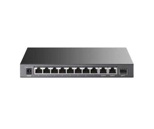 Kytkin TP-LINK Työpöytä/jalusta 8x10Base-T / 100Base-TX 1xSFP 2xRJ45 PoE+-portit 8 65 wattia TL...