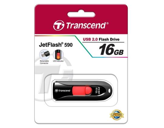 MUISTIASEMA FLASH USB2 16GB/590 TS16GJF590K TRANSCEND