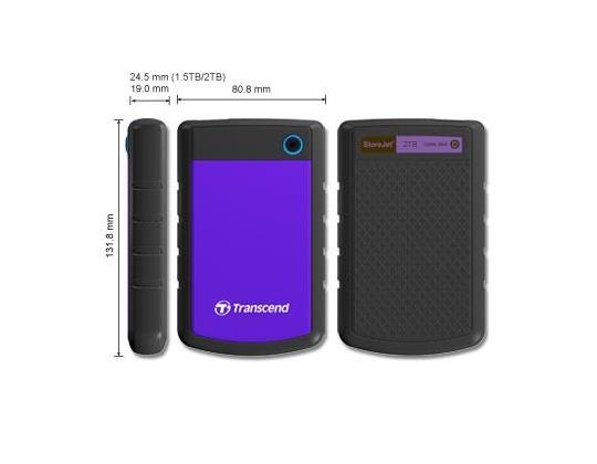 Ulkoinen HDD TRANSCEND StoreJet 2 Tt USB 3.0 Väri Purppura TS2TSJ25H3P