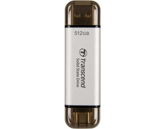 Väline kõvaketas SSD TRANSCEND ESD310 512GB USB-C USB 3D NAND Kirjoitusnopeus 900 Mt/s Lukunopeus 1050...