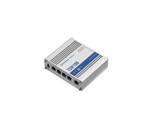 Kytkin TELTONIKA TSW100 5xRJ45 PoE+ portit 4 120 wattia TSW100
