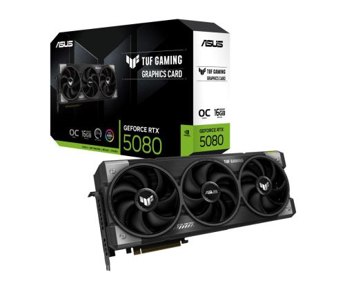 Näytönohjain ASUS NVIDIA NVIDIA GeForce RTX 5080 16 GB GDDR7 256 bit PCIE 5.0 16x Triple slot Fanink...