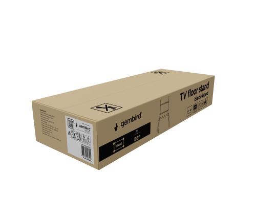 TV SET ACC FLOOR STAND 55-86"/BLK/WOOD TVS-86F-01-BK GEMBIRD GEMBIRD