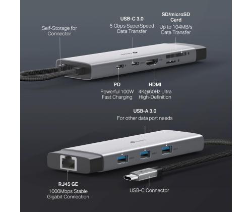 I/O-KESKITIN USB-C 9PORT/UH9120C TP-LINKK