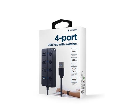 I/O HUB USB3 4PORT/UHB-U3P1U2P3P-01 GEMBIRD