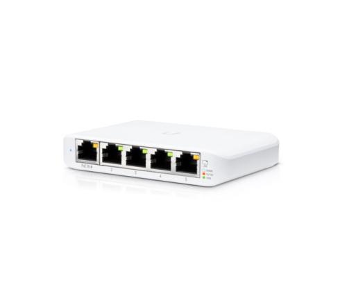 Kytkin UBIQUITI USW-Flex-Mini 5x10Base-T / 100Base-TX / 1000Base-T 1xRJ45 1 PoE-portit 1 USW-FLEX-kytkin;