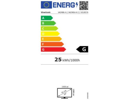 LCD-näyttö VIEWSONIC VA2406-H 24" Business Panel VA 1920x1080 16:9 75Hz Matta 4 ms Kallistus Väri...