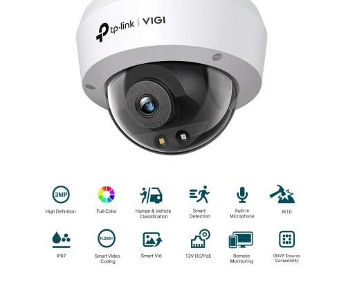 NETTIKAMERA 3MP IR DOME/VIGI C230(4MM) TP-LINKKI