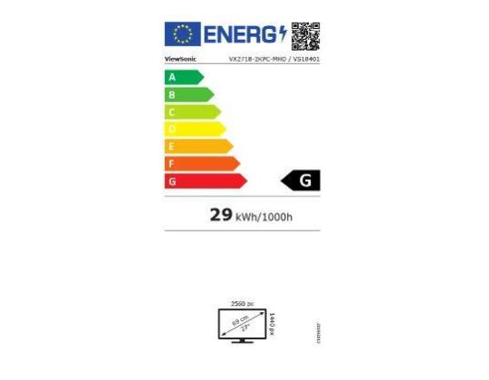 LCD-näyttö VIEWSONIC VX2718-PC-MHD 27" kaareva paneeli VA 1920x1080 16:9 165Hz Matte 1 ms Kaiuttimet...