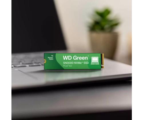 SSD WESTERN DIGITAL Green 500GB M.2 PCIe Gen4 NVMe Kirjoitusnopeus 4100 Mt/s Lukunopeus 5000...