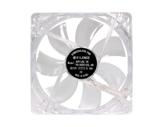 CASE FAN 120MM TRANSP 3PIN+4P/PUNAINEN 12V XF046 XILENCE