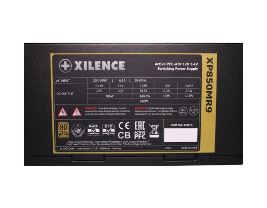 Toiteplokk XILENCE 850 Watts Efficiency 80 PLUS GOLD PFC Active XN074