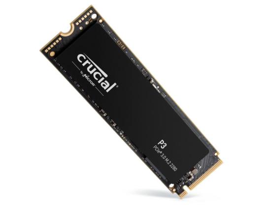 Kõvaketas SSD CRUCIAL P3 500 Gt M.2 PCIE NVMe 3D NAND Kirjoitusnopeus 1900 Mt s Lukunopeus 3500 Mt s...