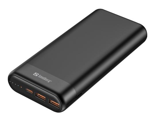 SANDBERG Powerbank 20000 PD65W+2xQC3.0