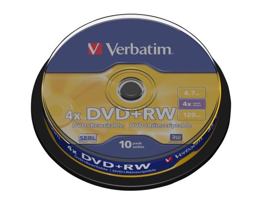 VERBATIM DVD+RW DLP 4,7GB SPINDLE 4X