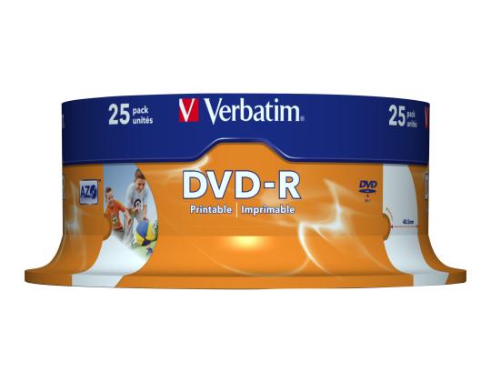 VERBATIM DVD-R 4,7 Gt 120 min 16x 25 kpl