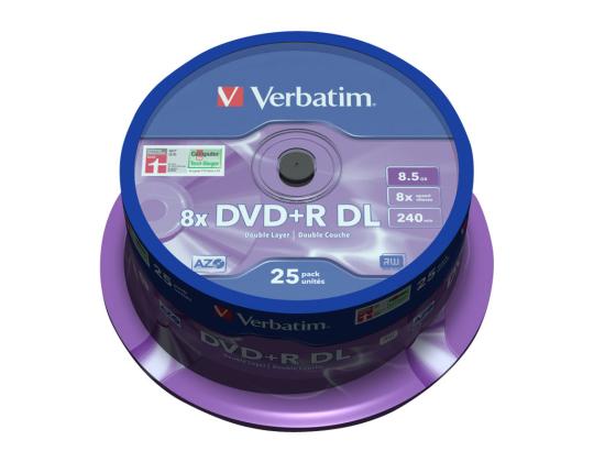 VERBATIM 43757 DVD+R DL Verbatim spind