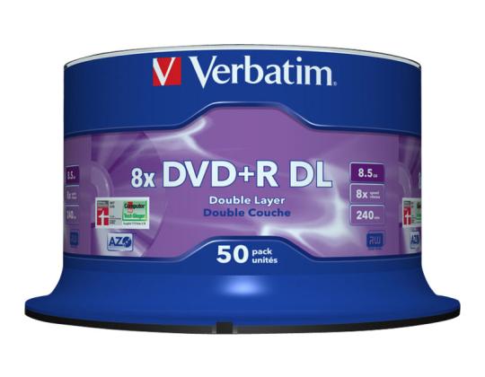 VERBATIM 43758 DVD+R DL Verbatim spind