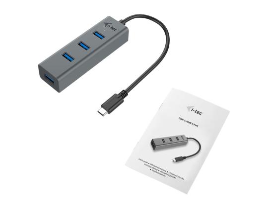 I - TEC USB C Metal HUB 4-portti passiivinen