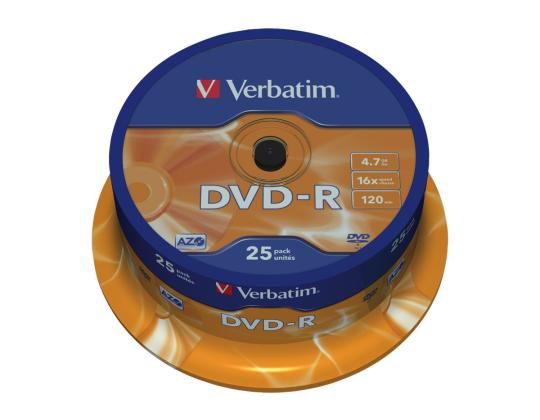 VERBATIM 25x DVD - R 4,7GB 16x SP