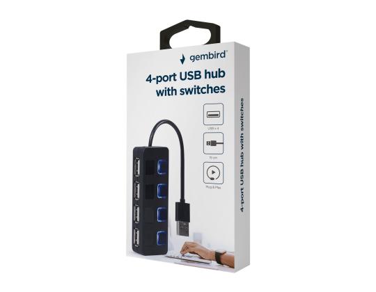 GEMBIRD USB 2.0 4 - yliminku-hub kytkimillä