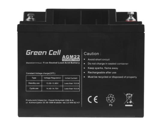 GREEN CELL Akku AGM 12V 40 Ah