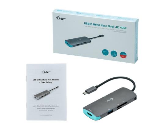 I-TEC USB C MetalNanoDock 4K HDMI+PD 60W