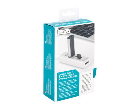DIGITUS USB 2.0 HUB kortinlukijalla
