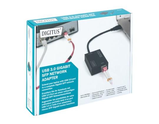 DIGITUS USB 3.0 Gigabit SFP verkko. sovitin