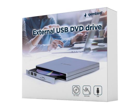 GEMBIRD Ulkoinen USB DVD-asema hopea
