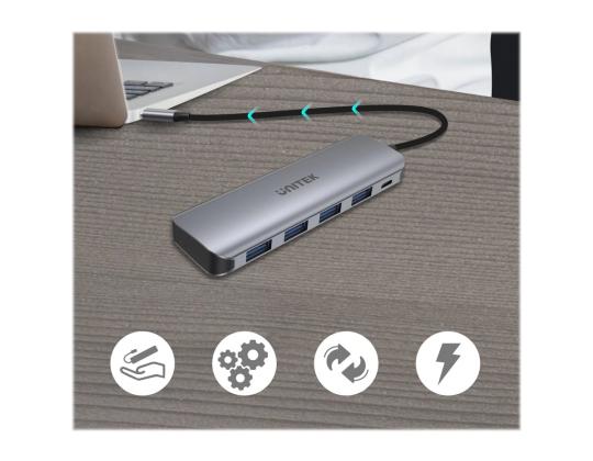 UNITEK Hub Active USB-C 4X USB 3.1 Gen1