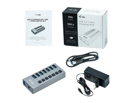 I-TEC USB 3.0 -latauskeskittimen 7-portti