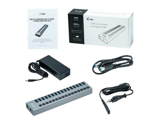 I-TEC USB 3.0 -latauskeskittimen 16-portti