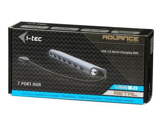 I-TEC USB 3.0 Metal Charging HUB 7 -portti