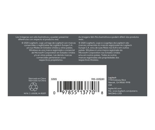 LOGI G305 Recoil-pelihiiri BLACK EER2