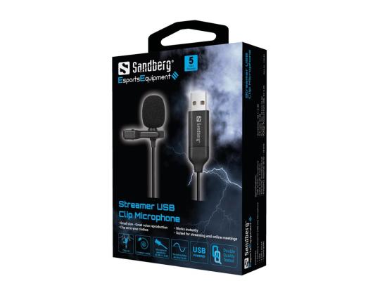 SANDBERG Streamer USB Clip -mikrofoni