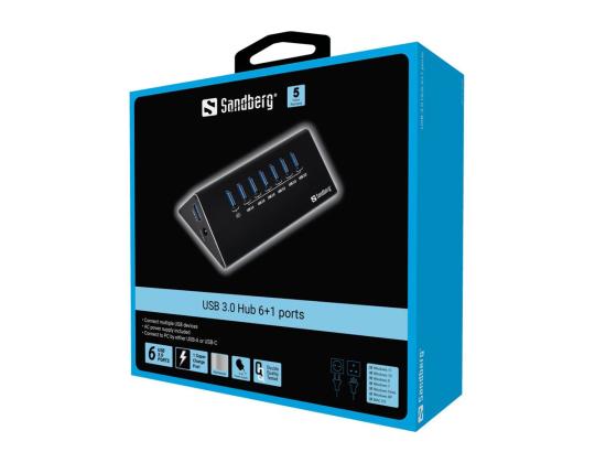 SANDBERG USB 3.0 Hub 7 -portit