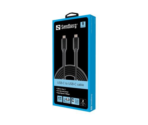 SANDBERG USB-C > USB-C 2M USB 3.1 Gen.2