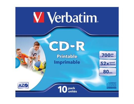 VERBATIM tulostettava CD-R80min 700MB 52x10