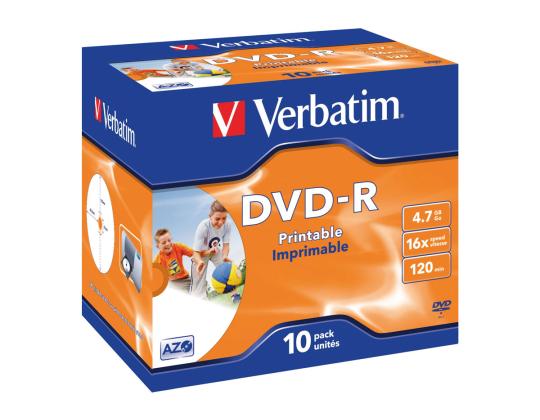 VERBATIM 10x DVD-R 4,7 Gt 120 min 16x JC