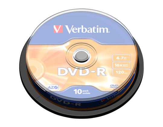 VERBATIM 10x DVD-R 4,7 Gt 120 min 16x SP