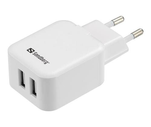 SANDBERG AC-laturi Dual USB 2.4+1A EU