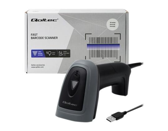 QOLTEC Langallinen QR-viivakoodilukija USB