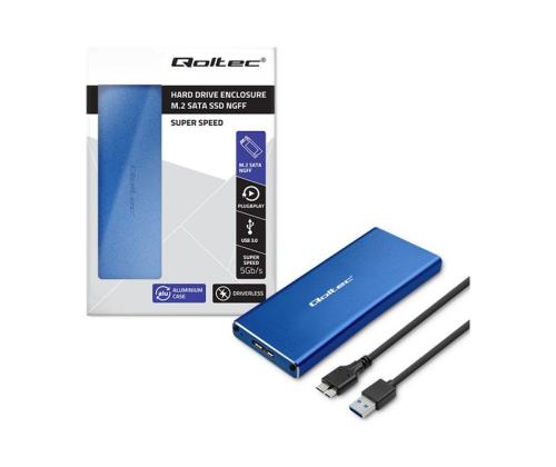 QOLTEC 51832 Kotelo / M.2 SSD-asema