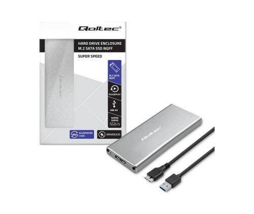 QOLTEC 51833 Kotelo / M.2 SSD-asema