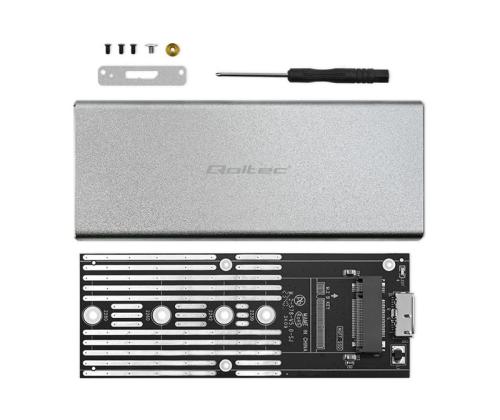 QOLTEC 51833 Kotelo / M.2 SSD-asema