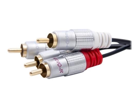 QOLTEC 52337 Kaapeli 2xRCA uros 2m Musta