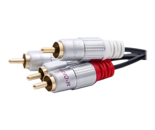 QOLTEC 52338 Kaapeli 2xRCA uros 3m musta
