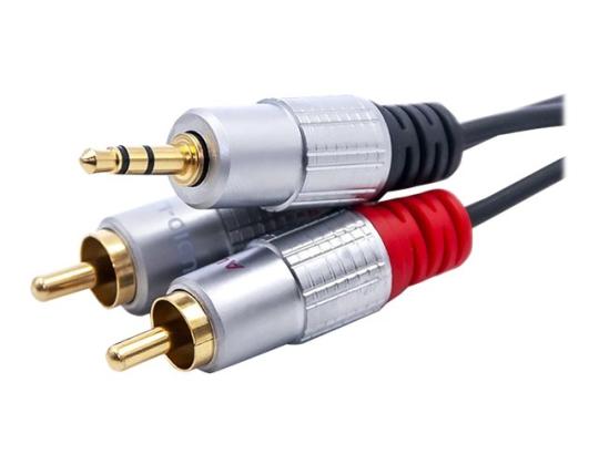 QOLTEC 52341 Kaapeli 2xRCA Mini Jack 3,5mm